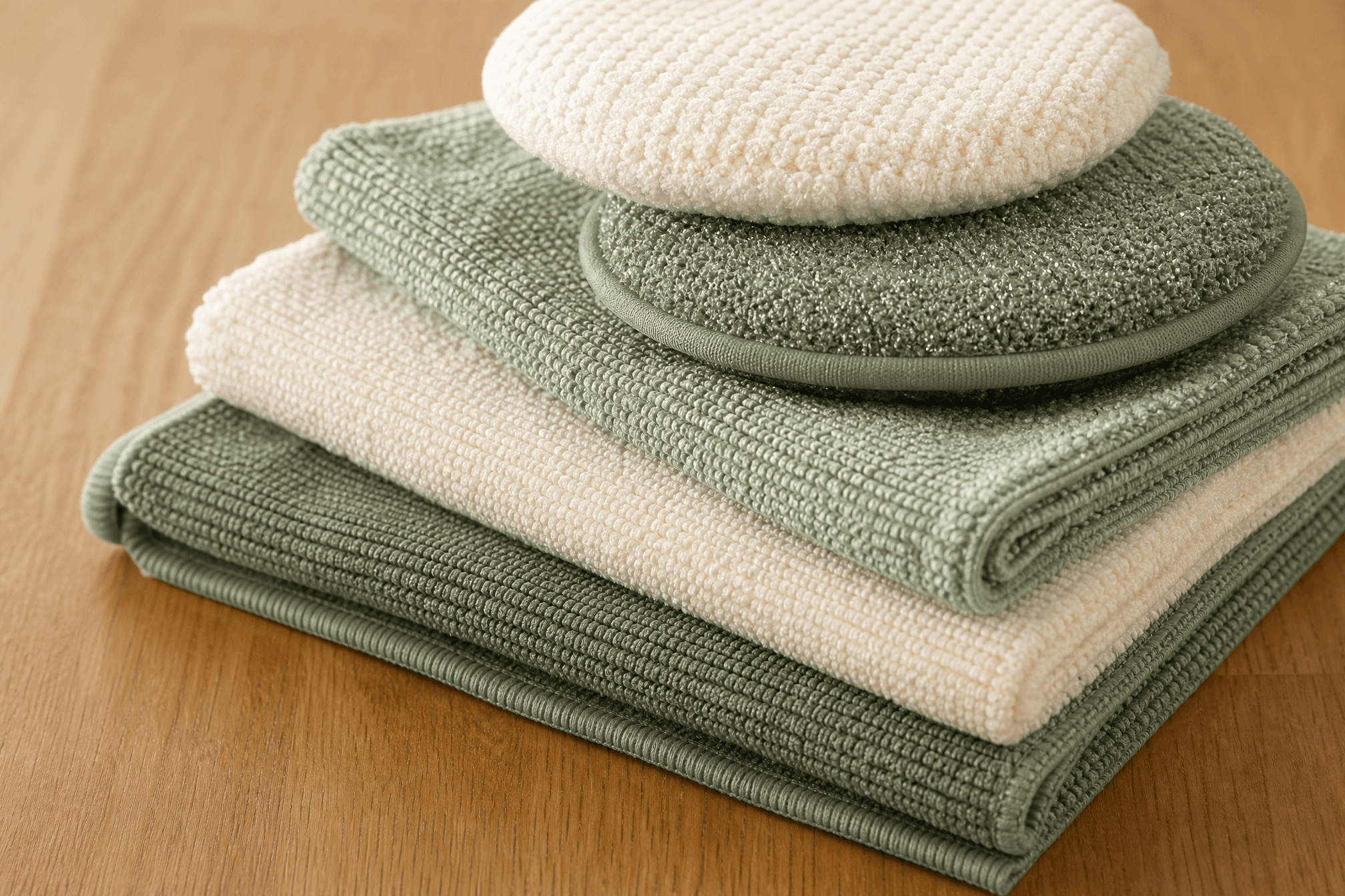 Scouring Pad & Cloth Set — Microfiber scouring pads and cloths